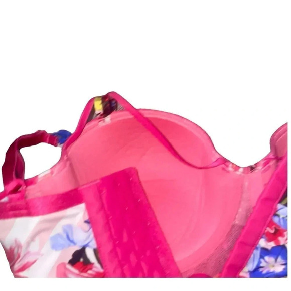 VICTORIA'S SECRET X MARY KATRANTZOU  FLORAL LIMITED EDITION LONG LINE BRA 32D - Picture 9 of 12